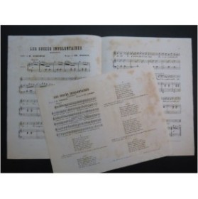 POURNY Charles Les Succès Involontaires Chant Piano ca1880