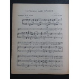VERCOLIER Jules Berceuse aux Étoiles Chant Piano 1907