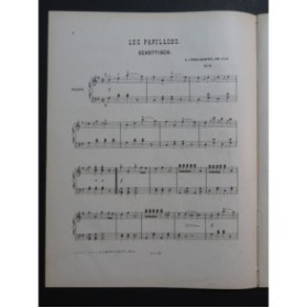 STREABBOG Louis Les Papillons No 3 Schottisch Piano ca1875