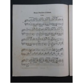 WIDOR Ch. M. Feuillets d'Album op 31 Livre No 1 Piano ca1876