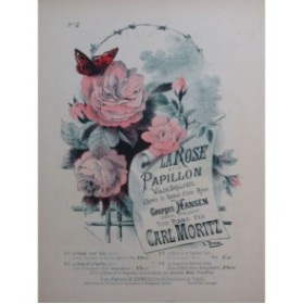 MORITZ Carl La Rose et le Papillon Valse Piano ca1890