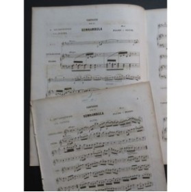 LE CARPENTIER CONINX Fantaisie La Sonnambula Bellini Piano Flûte ca1860