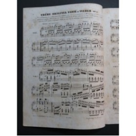 WEBER Thème Original varié op 2 Piano ca1870