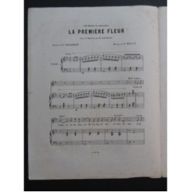 MEUGÉ Georges La Première Fleur Dédicace Chant Piano ca1877