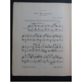POULENC Francis Nocturne No 4 Piano 1934