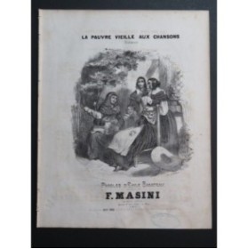 MASINI F. La pauvre vieille aux chansons Chant Piano ca1840
