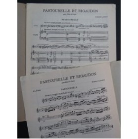 LANNOY Robert Pastourelle et Rigaudon Piano Flûte 1961