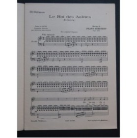 SCHUBERT Franz Le Roi des Aulnes Piano Chant