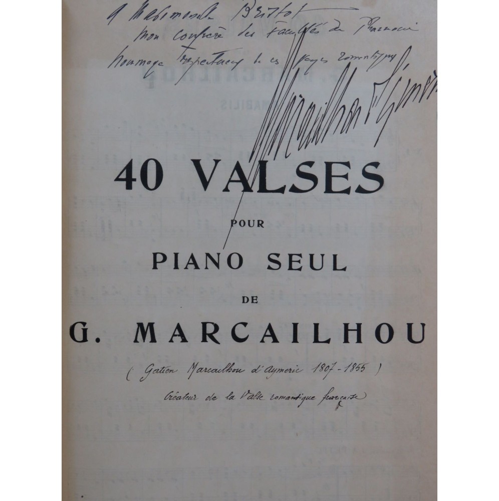 MARCAILHOU Gatien 40 Valses Piano seul
