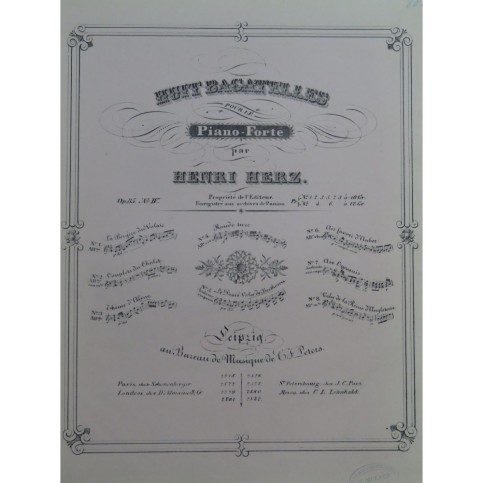 HERZ Henri Bagatelle op 85 No 4 Rondo Turc Piano ca1835