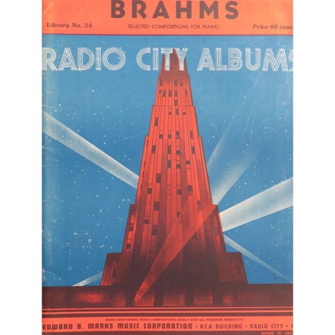 Radio City Album Brahms 19 pièces pour Piano 1940
