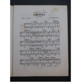 RAMBOURG L. Sympathie Piano ca1870
