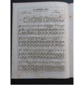 LABARRE Théodore Le Rendez-vous Chant Piano ca1840
