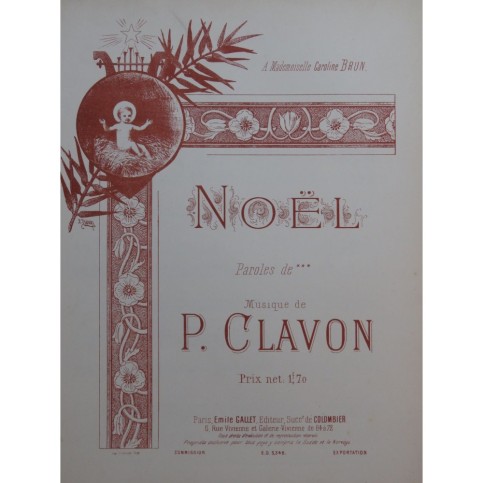 CLAVON P. Noël Chant Piano