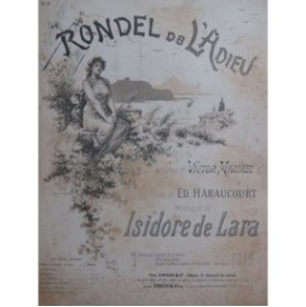 DE LARA Isidore Rondel de l'Adieu Chant Piano ca1895