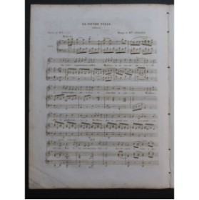 CELLIER Melle La Pauvre Fille Chant Piano ca1840