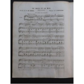 CLAPISSON Louis Le Bien et Le Mal Chant Piano 1853