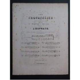 DUPRATO Jules Les Trovatelles No 3 Chant Piano ca1855