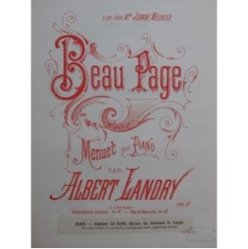LANDRY Albert Beau Page Piano