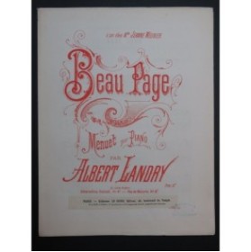 LANDRY Albert Beau Page Piano