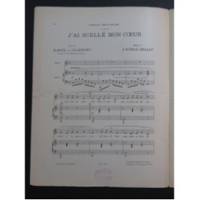 SUREAU-BELLET J. J'ai Scellé mon coeur Chant Piano ca1898