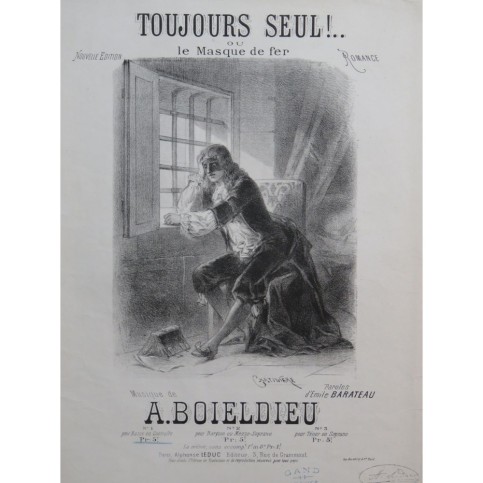 BOIELDIEU Adrien Toujours Seul ! Chant Piano ca1885