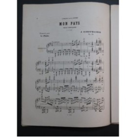 SCHIFFMACHER J. Mon Pays Piano ca1870