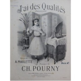 POURNY Charles J'ai des Qualités Chant Piano ca1870
