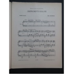 SINOIR Charles Impromptu-Valse Piano 1899