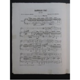 DELIOUX Charles Rappelle-Toi Nanteuil Chant Piano ca1860