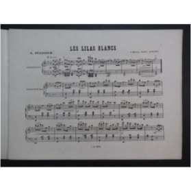 PÉLISSIER Gabriel Les Lilas Blancs Piano ca1865
