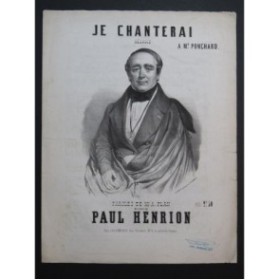 HENRION Paul Je Chanterai Chant Piano ca1850