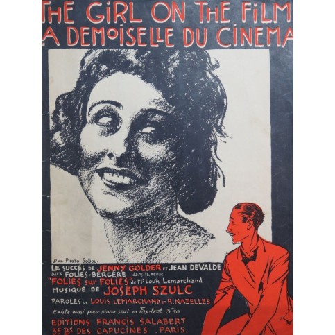 SZULC Joseph The Girl on the Film Chant Piano 1922