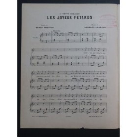 CHARTON Georges Les Joyeux Fêtards Chant Piano