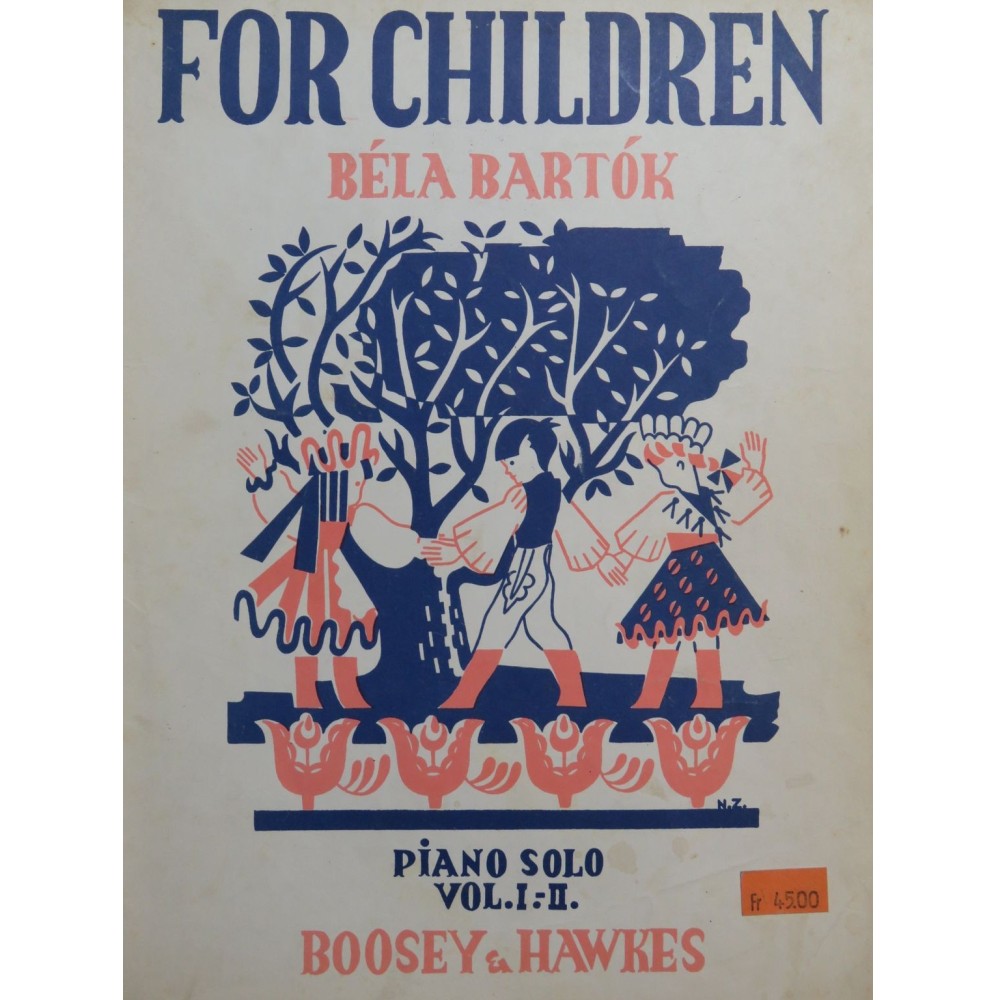 BARTOK Béla For Children Volume 1 40 Pièces Piano ca1960