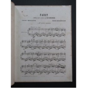 BURGMÜLLER Frédéric Valse Brillante sur Faust Gounod Piano ca1860
