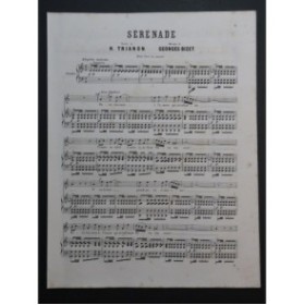 BIZET Georges Sérénade Chant Piano 1869