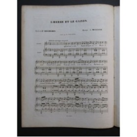 MALLIOT L'Herbe et le Gazon Chant Piano ca1850