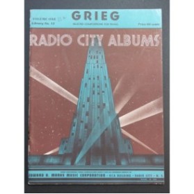 Radio City Album Grieg 21 pièces pour Piano 1932