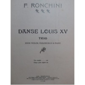 RONCHINI Fernandino Danse Louis XV Piano Violon Violoncelle 1949