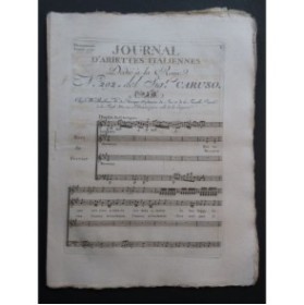 CARUSO Luigi Non temer non sono amante Chant Orchestre 1791