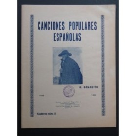 BENEDITO R. Canciones Populares Espanolas Chant Piano