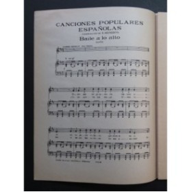 BENEDITO R. Canciones Populares Espanolas Chant Piano