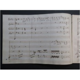 PACINI Giovanni Gli Arabi nelle Gallie Scena Manuscrit Chant Orchestre ca1820