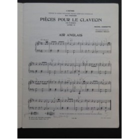 CORRETTE Michel Pièces pour le Clavecin Livre II Clavecin ou Piano 1967