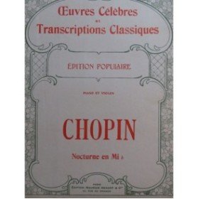 CHOPIN Frédéric Nocturne op 9 No 2 Violon Piano