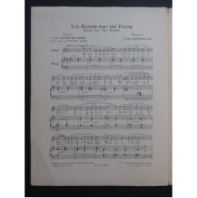 DE FONTENAILLES H. Les Baisers sont des Fleurs Chant Piano 1897