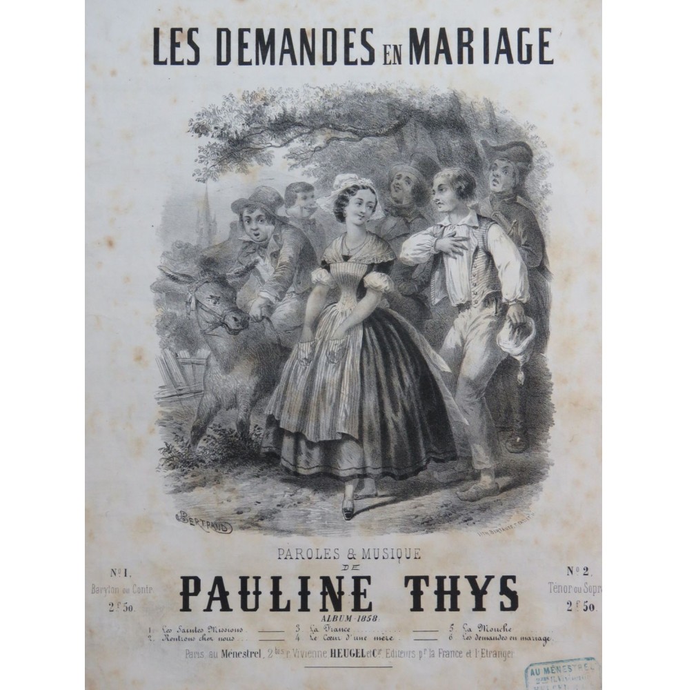 THYS Pauline Les Demandes en Mariage Chant Piano 1858