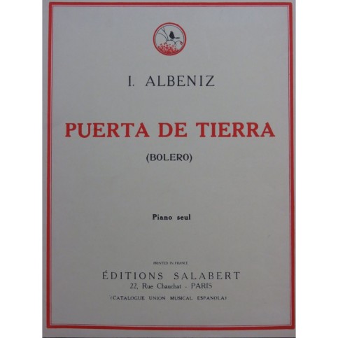 ALBENIZ Isaac Puerta De Tierra Piano