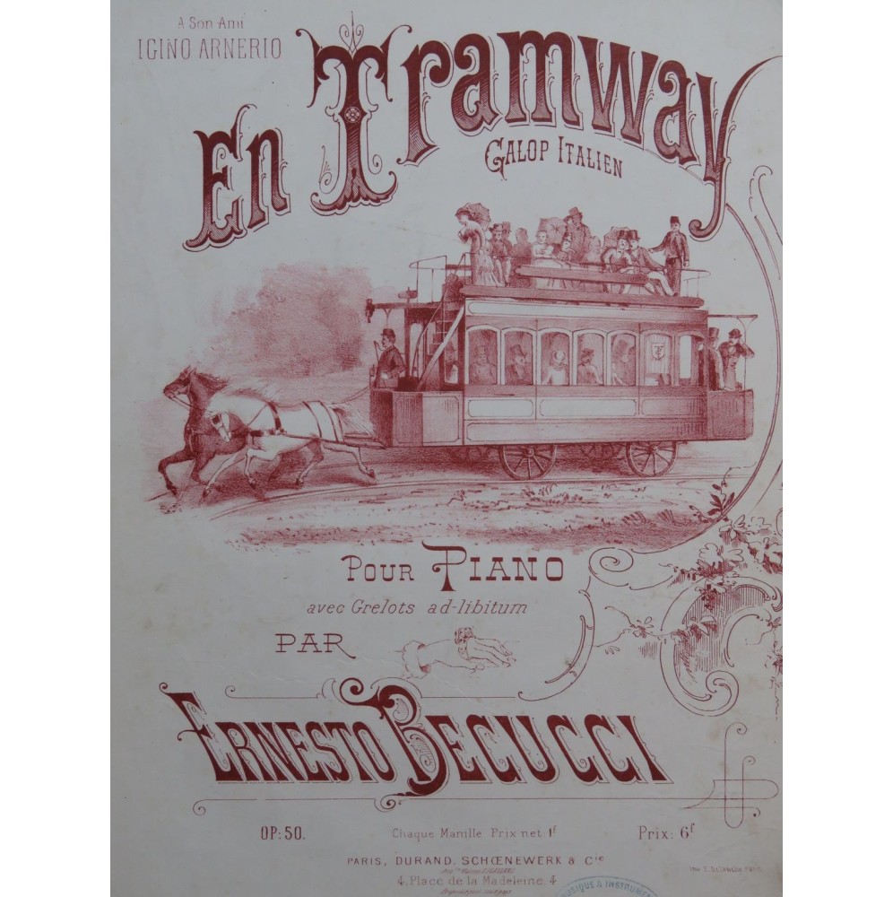 BECUCCI Ernesto En Tramway Piano ca1880